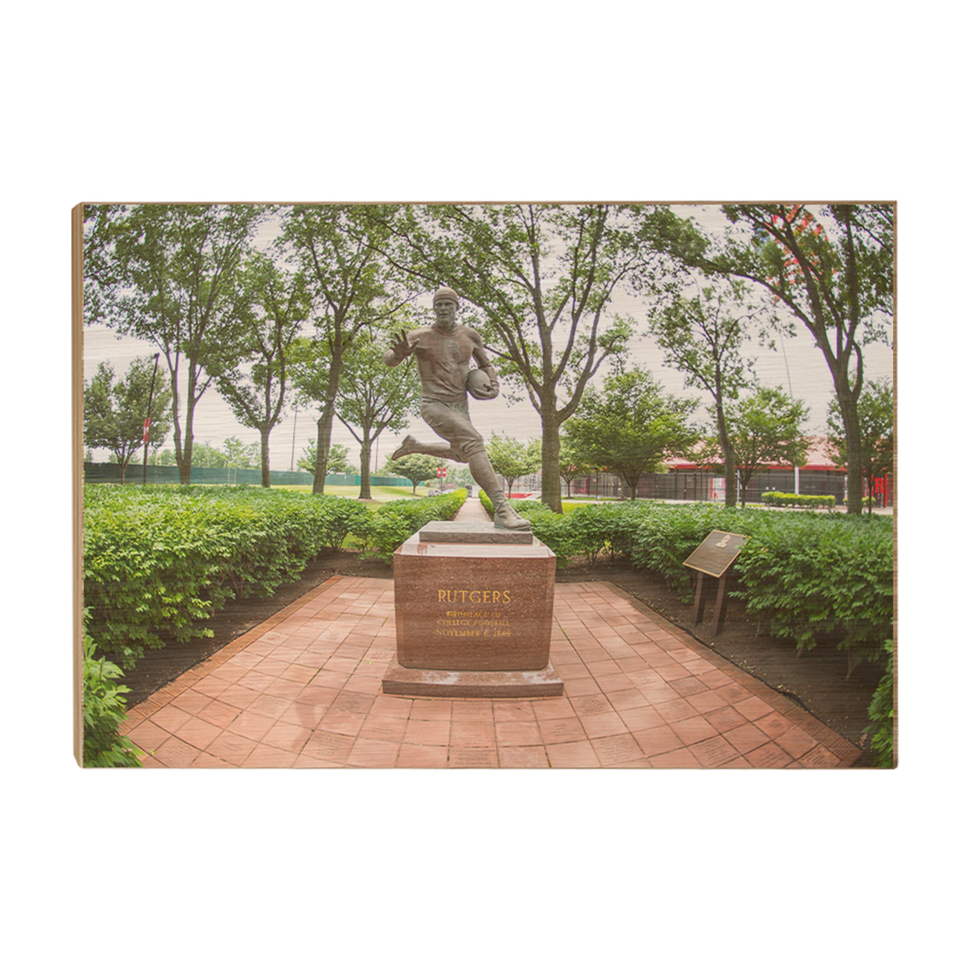 Rutgers Scarlet Knights - Birthplace Statue - College Wall Art #Canvas