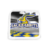 South Dakota State Jackrabbits - Jackrabbits Checkerboard End Zone Drink Coaster