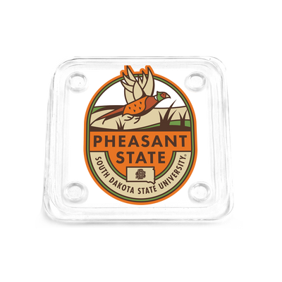 South Dakota State Jackrabbits - Pheasant State Shield Drink Coaster