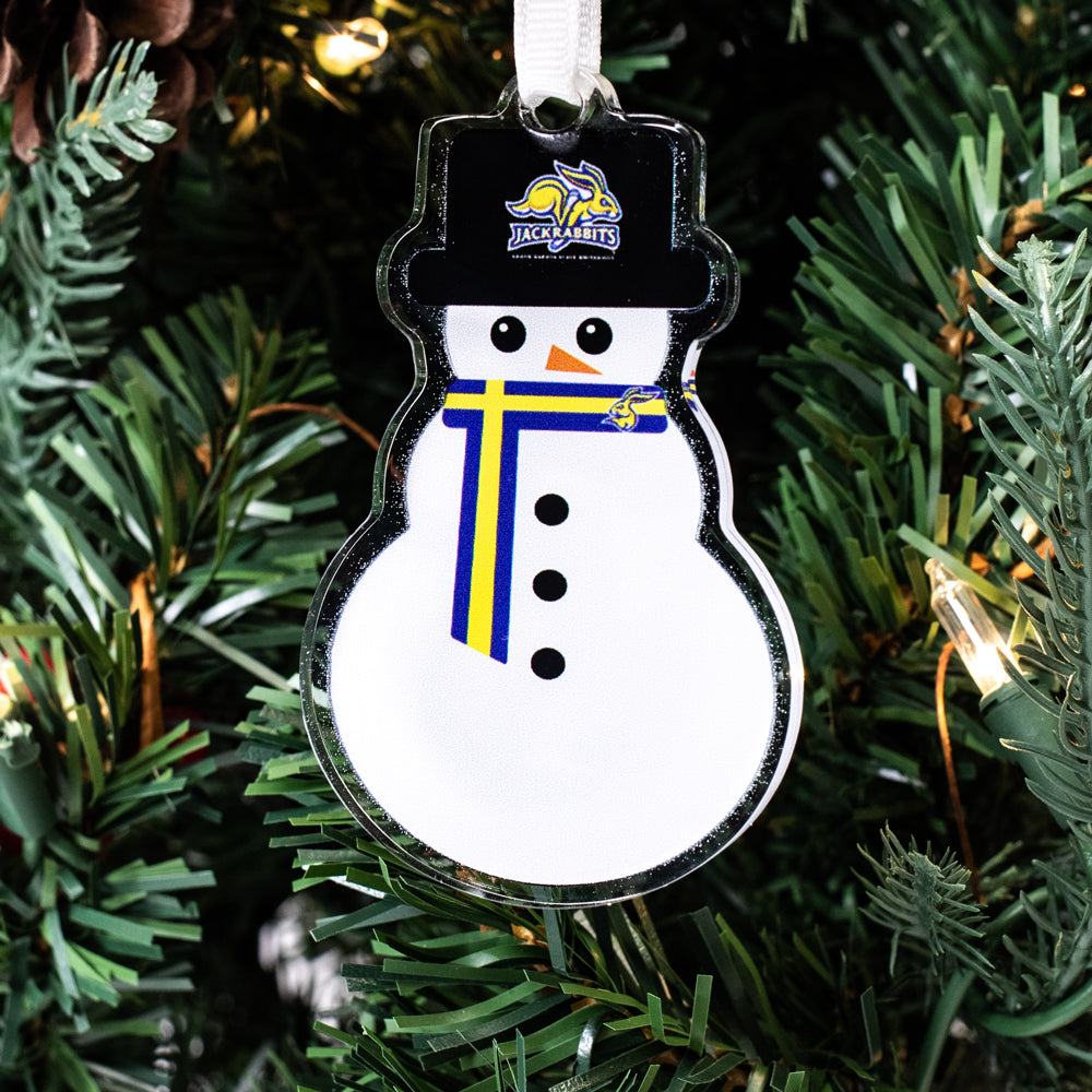 South Dakota State Jackrabbits - SDSU Snowman Double-Sided Ornament