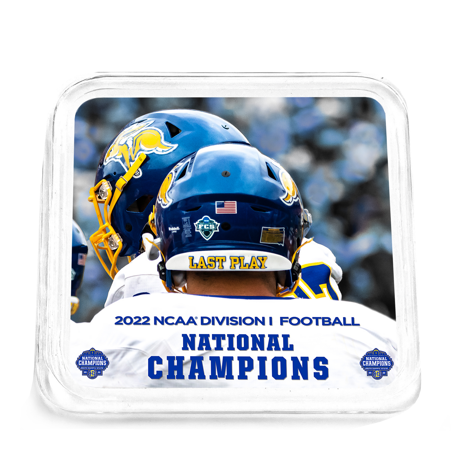 South Dakota State Jackrabbits - Last Play 2022 NCAA Division 1 Football National Champions Drink Coaster