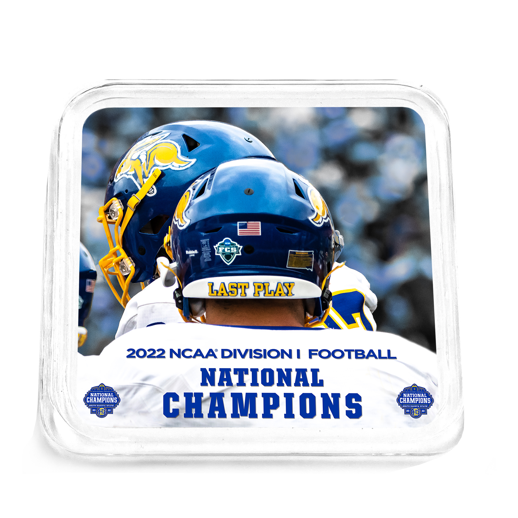 South Dakota State Jackrabbits - Last Play 2022 NCAA Division 1 Football National Champions Drink Coaster