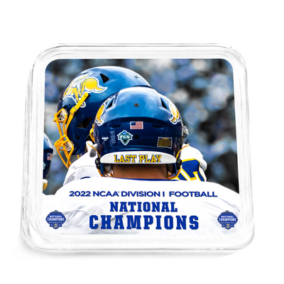 South Dakota State Jackrabbits - Last Play 2022 NCAA Division 1 Football National Champions Drink Coaster