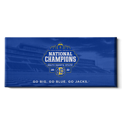South Dakota State Jackrabbits - SDSU National Champions Go Big Go Blue Go Jacks Panoramic
