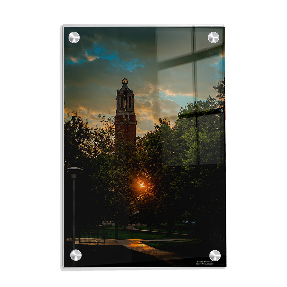 South Dakota State Jackrabbits - Coughlin Campanile Sunset - College Wall Art #Canvas