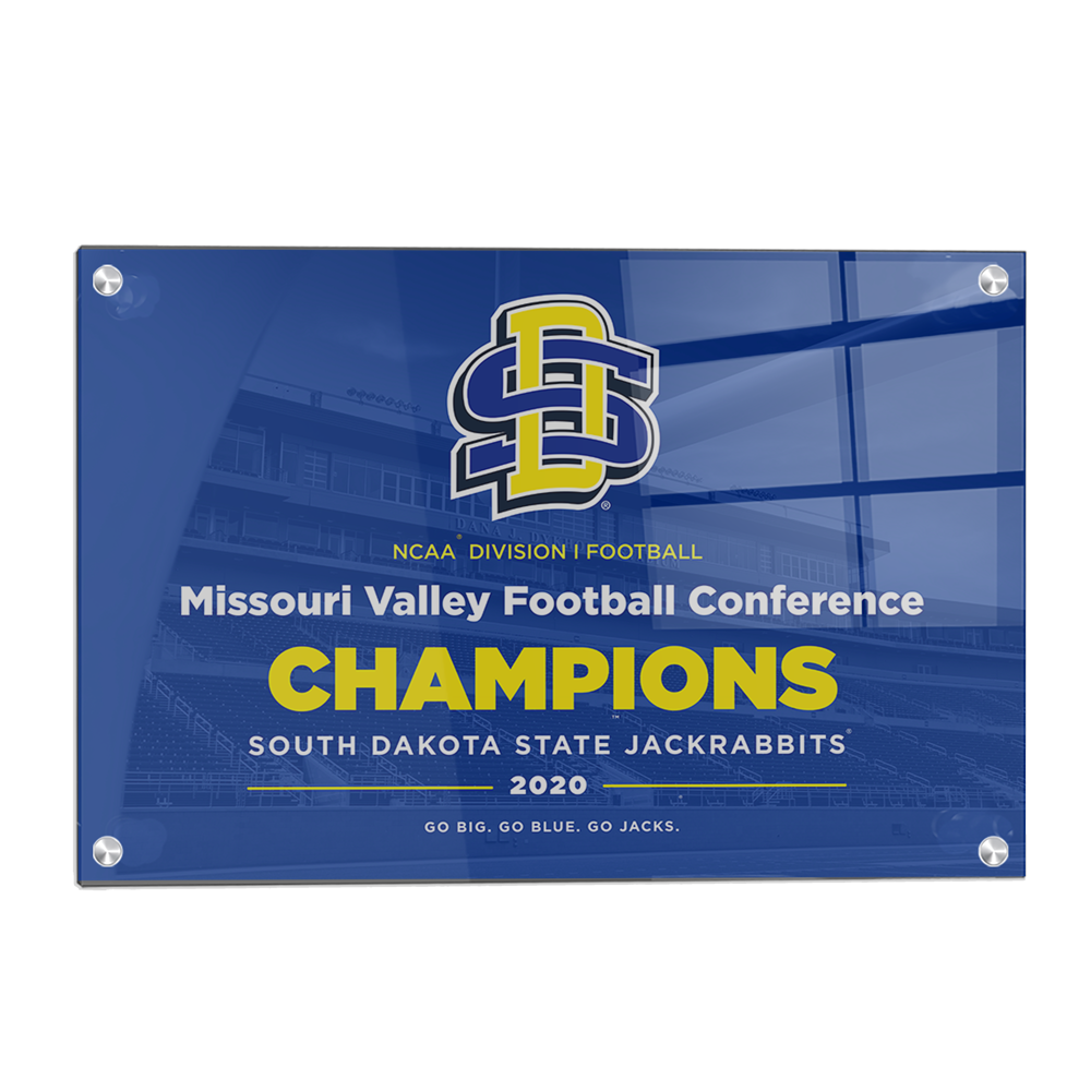 South Dakota State Jackrabbits - Missouri Valley Champion - College Wall Art #Canvas