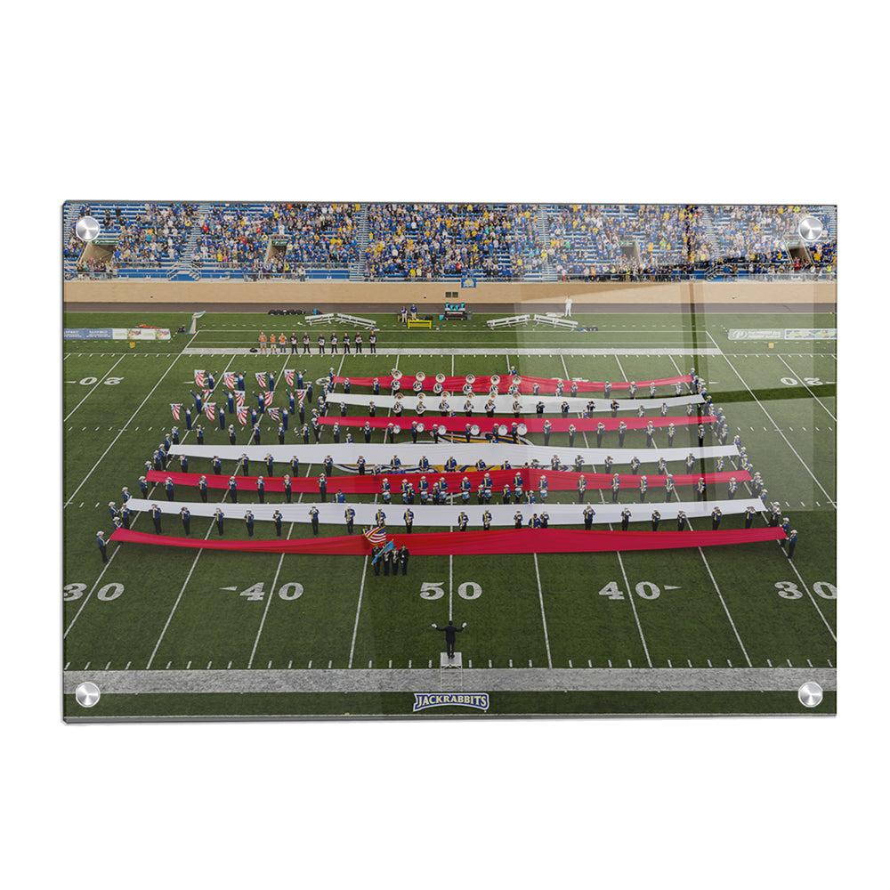 South Dakota State Jackrabbits - Red, White, and Blue DJD Stadium - College Wall Art #Canvas