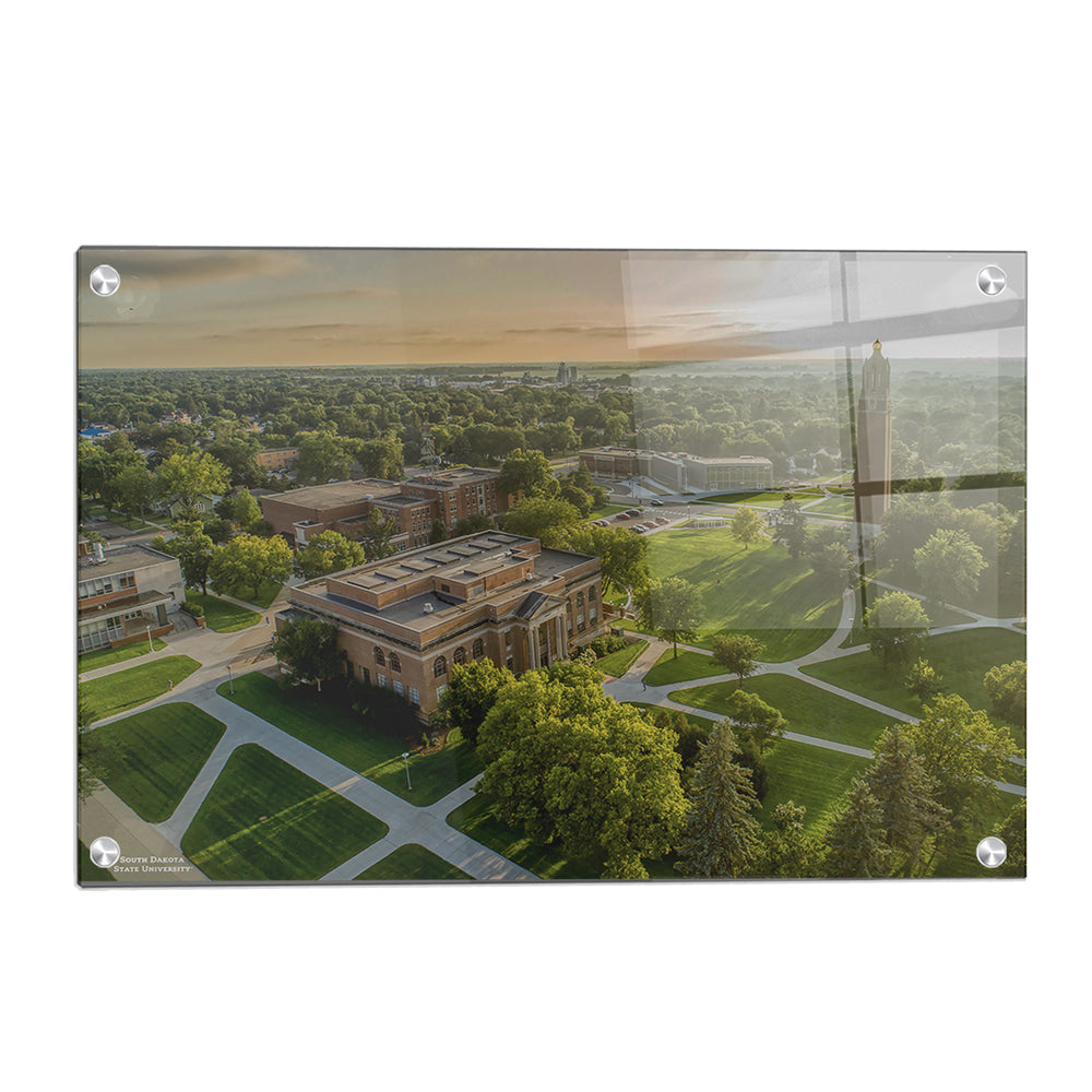 South Dakota State Jackrabbits - Sunrise Over Campus - College Wall Art #Canvas