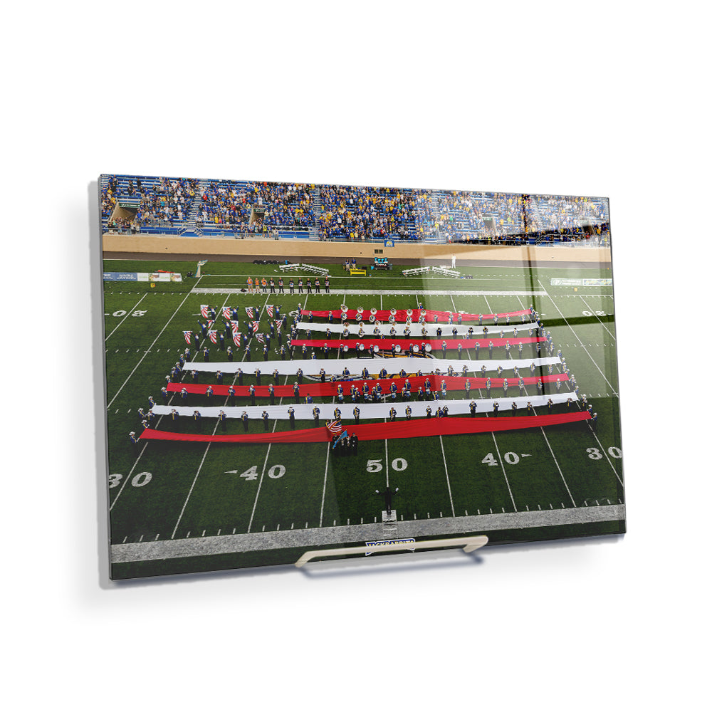 South Dakota State Jackrabbits - Red, White, and Blue DJD Stadium - College Wall Art #Canvas