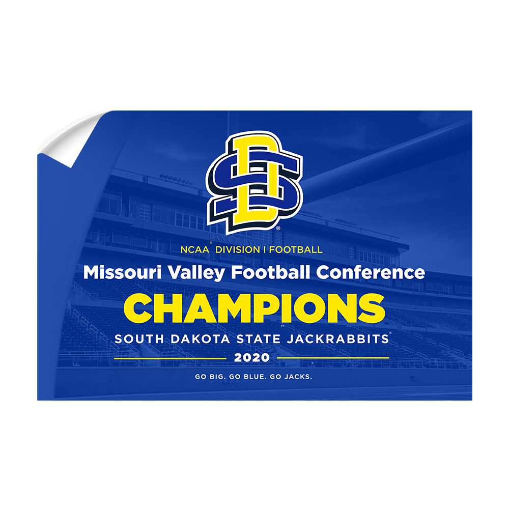 South Dakota State Jackrabbits - Missouri Valley Champion - College Wall Art #Canvas