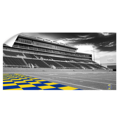 South Dakota State Jackrabbits - Checkerboard End Zone Pano - College Wall Art #Wall Decal