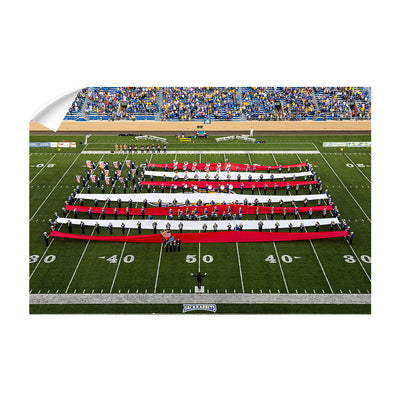 South Dakota State Jackrabbits - Red, White, and Blue DJD Stadium - College Wall Art #Wall Decal