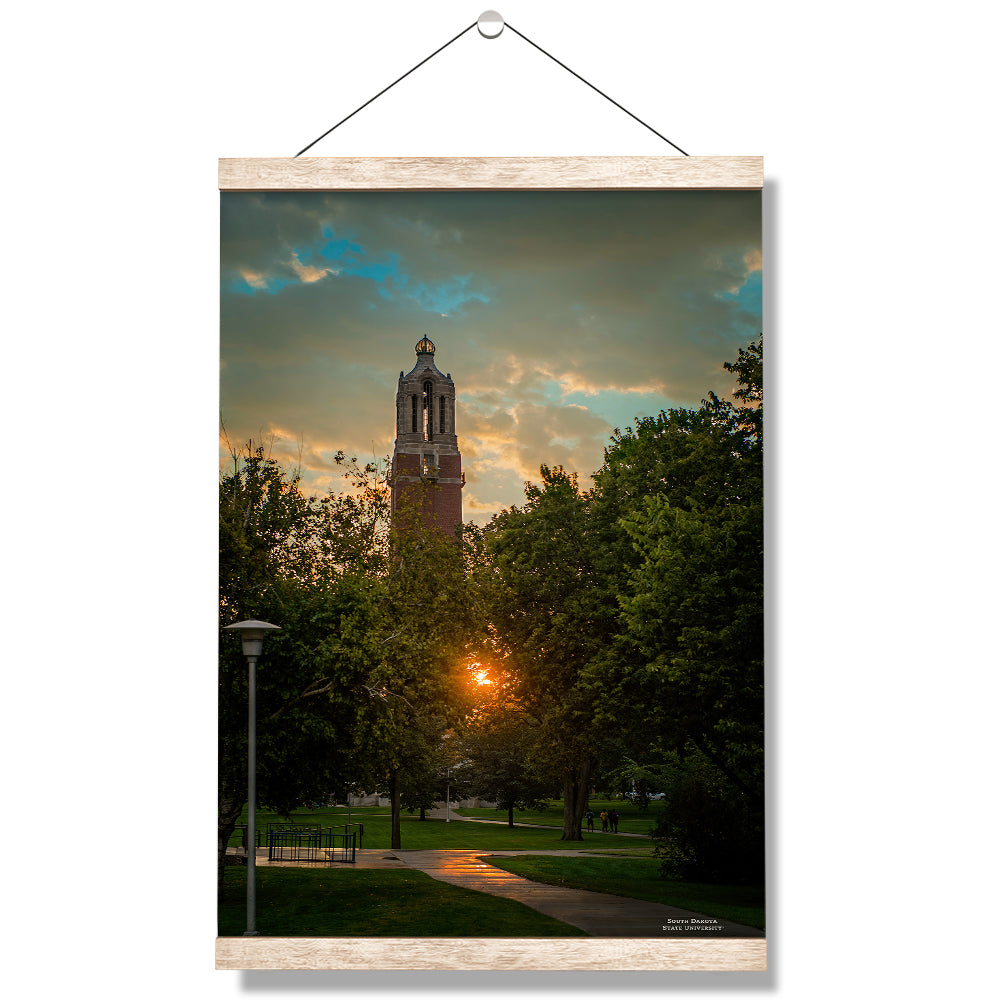 South Dakota State Jackrabbits - Coughlin Campanile Sunset - College Wall Art #Canvas