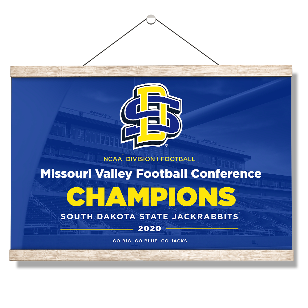 South Dakota State Jackrabbits - Missouri Valley Champion - College Wall Art #Canvas