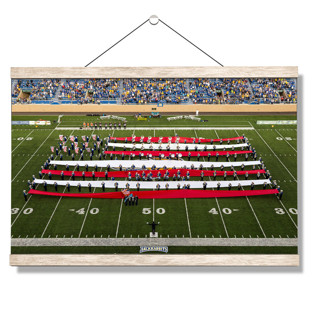South Dakota State Jackrabbits - Red, White, and Blue DJD Stadium - College Wall Art #Canvas