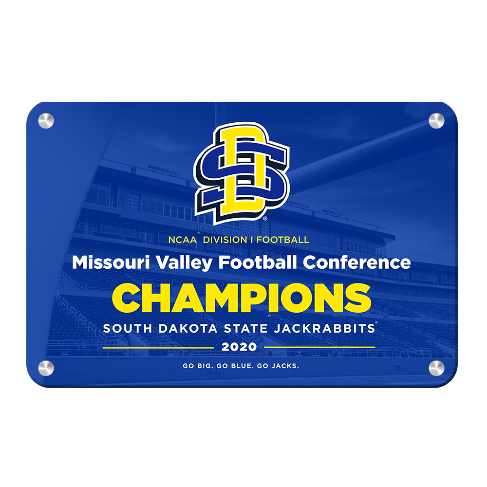 South Dakota State Jackrabbits - Missouri Valley Champion - College Wall Art #Canvas