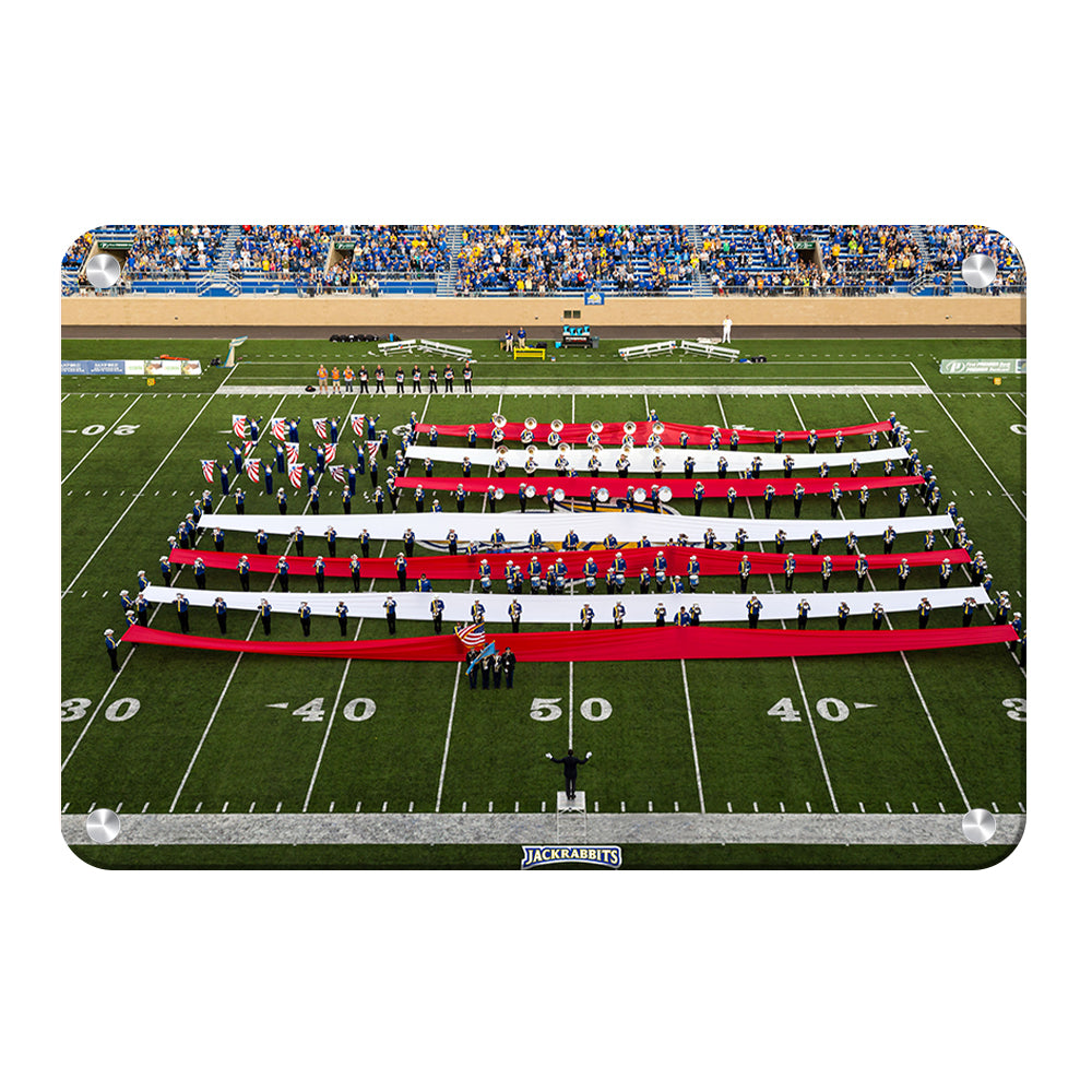 South Dakota State Jackrabbits - Red, White, and Blue DJD Stadium - College Wall Art #Canvas