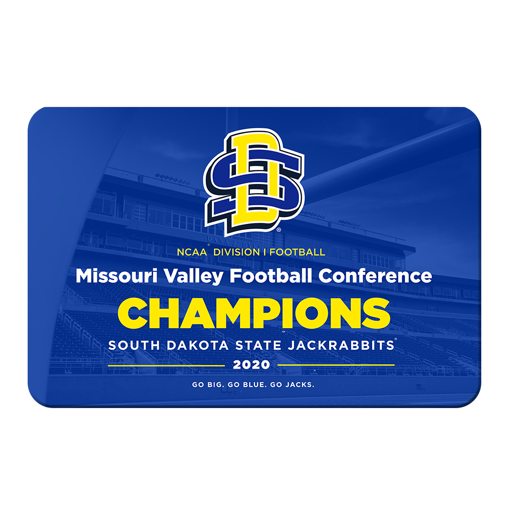 South Dakota State Jackrabbits - Missouri Valley Champion - College Wall Art #Canvas