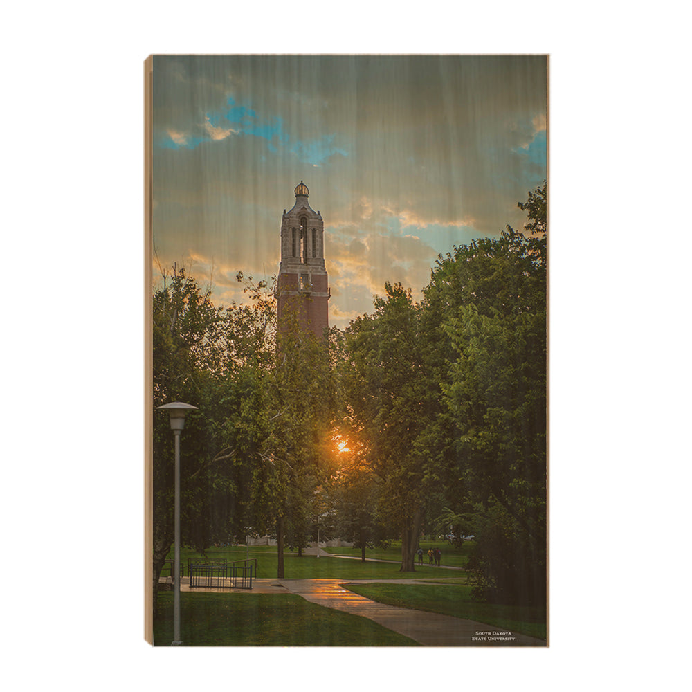 South Dakota State Jackrabbits - Coughlin Campanile Sunset - College Wall Art #Canvas