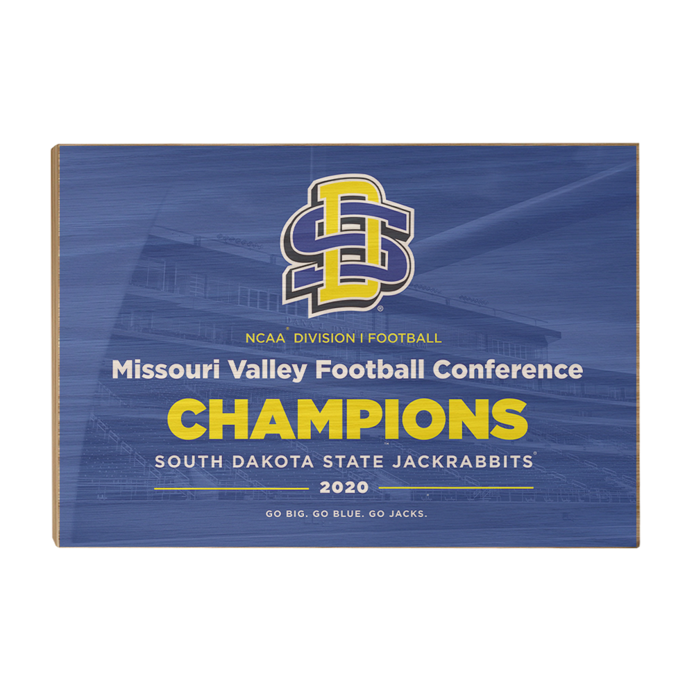 South Dakota State Jackrabbits - Missouri Valley Champion - College Wall Art #Canvas