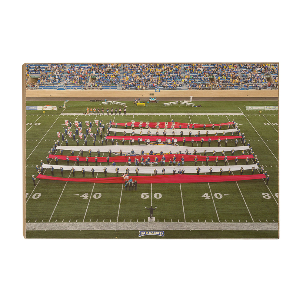 South Dakota State Jackrabbits - Red, White, and Blue DJD Stadium - College Wall Art #Canvas