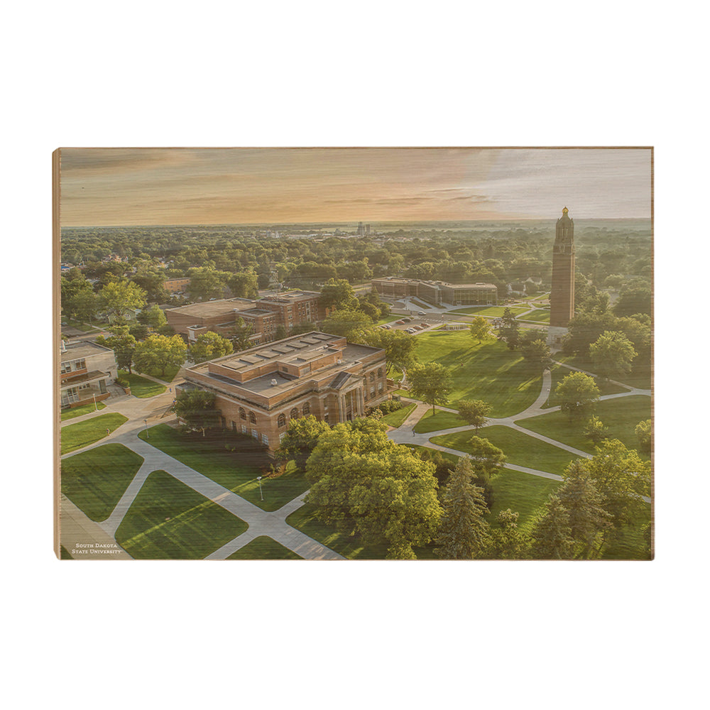 South Dakota State Jackrabbits - Sunrise Over Campus - College Wall Art #Canvas