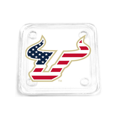 USF Bulls - Primary Stars and Stripes Drink Coaster