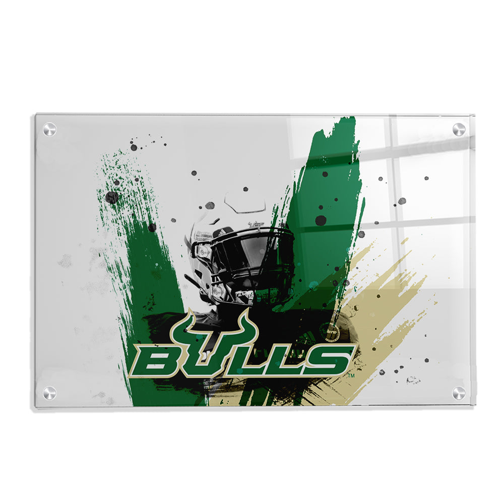 USF Bulls - Bulls Paint - College Wall Art #Canvas