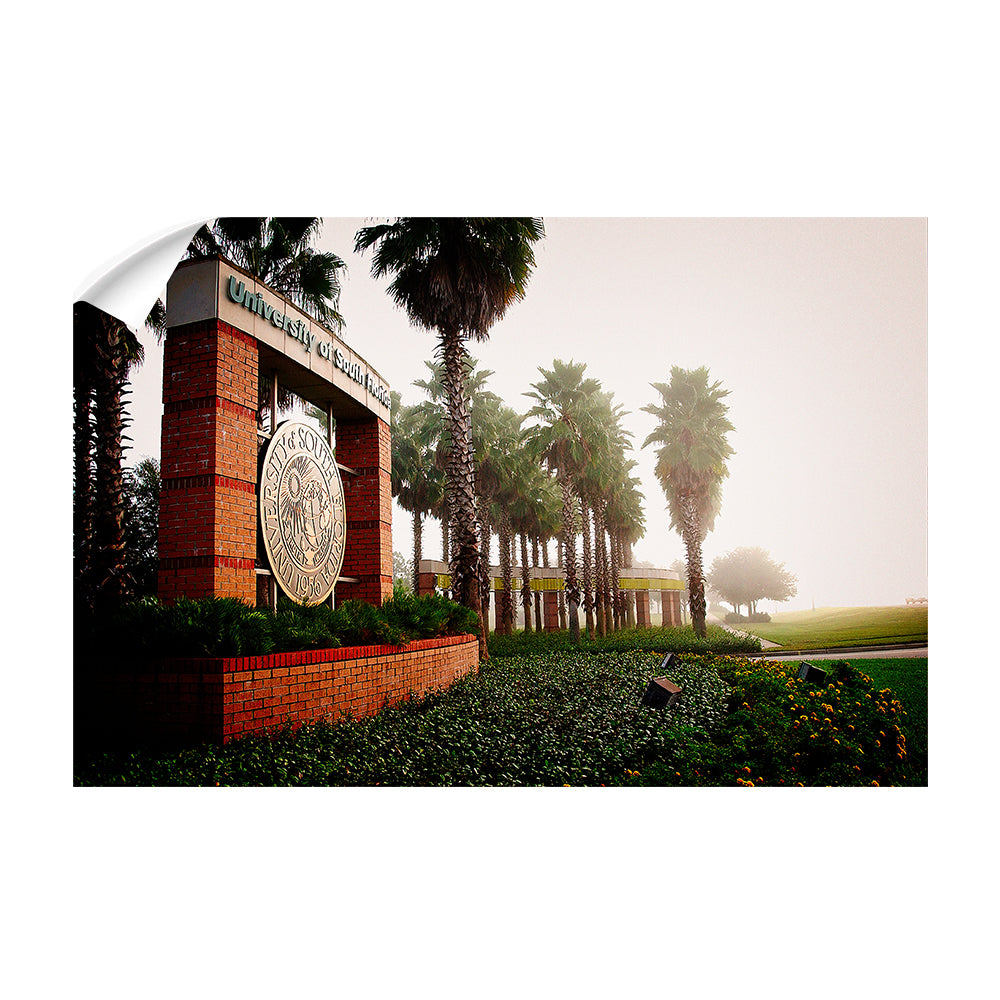USF Bulls - USF Misty Morning - College Wall Art #Canvas