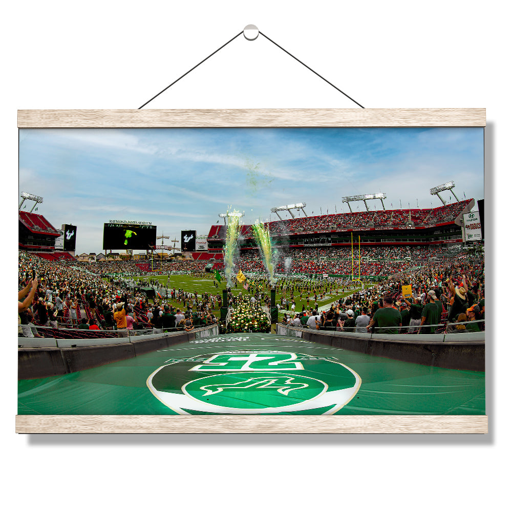 USF Bulls - Enter USF Bulls 25th Football Anniversary - College Wall Art #Canvas