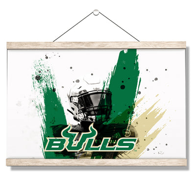 USF Bulls - Bulls Paint - College Wall Art #hanging canvas