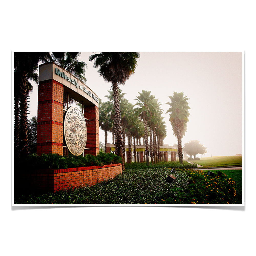 USF Bulls - USF Misty Morning - College Wall Art #Canvas