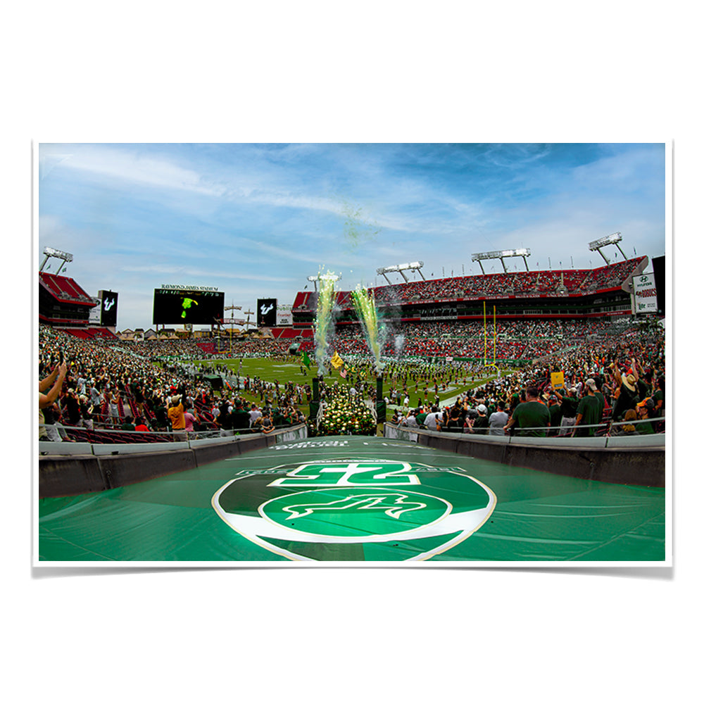 USF Bulls - Enter USF Bulls 25th Football Anniversary - College Wall Art #Canvas
