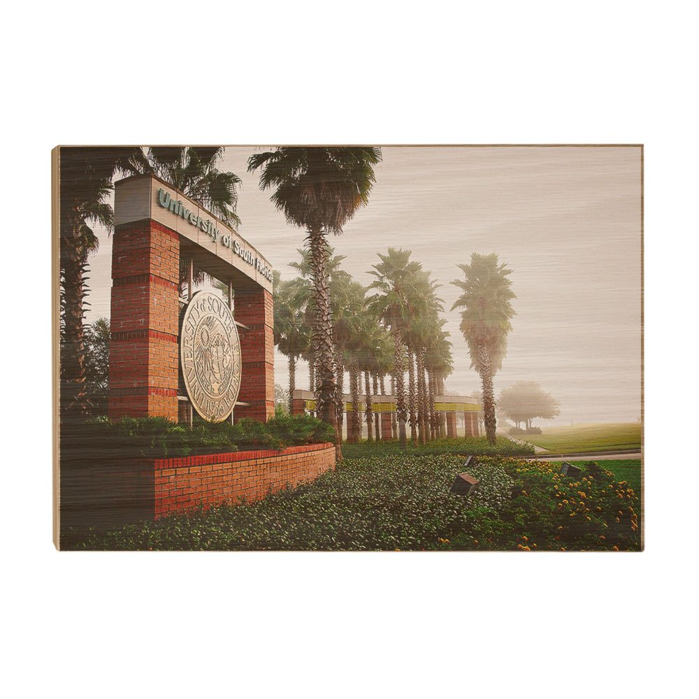 USF Bulls - USF Misty Morning - College Wall Art #Canvas