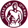 Texas A&M -12th Man Cutout Logo Single Layer Dimensional