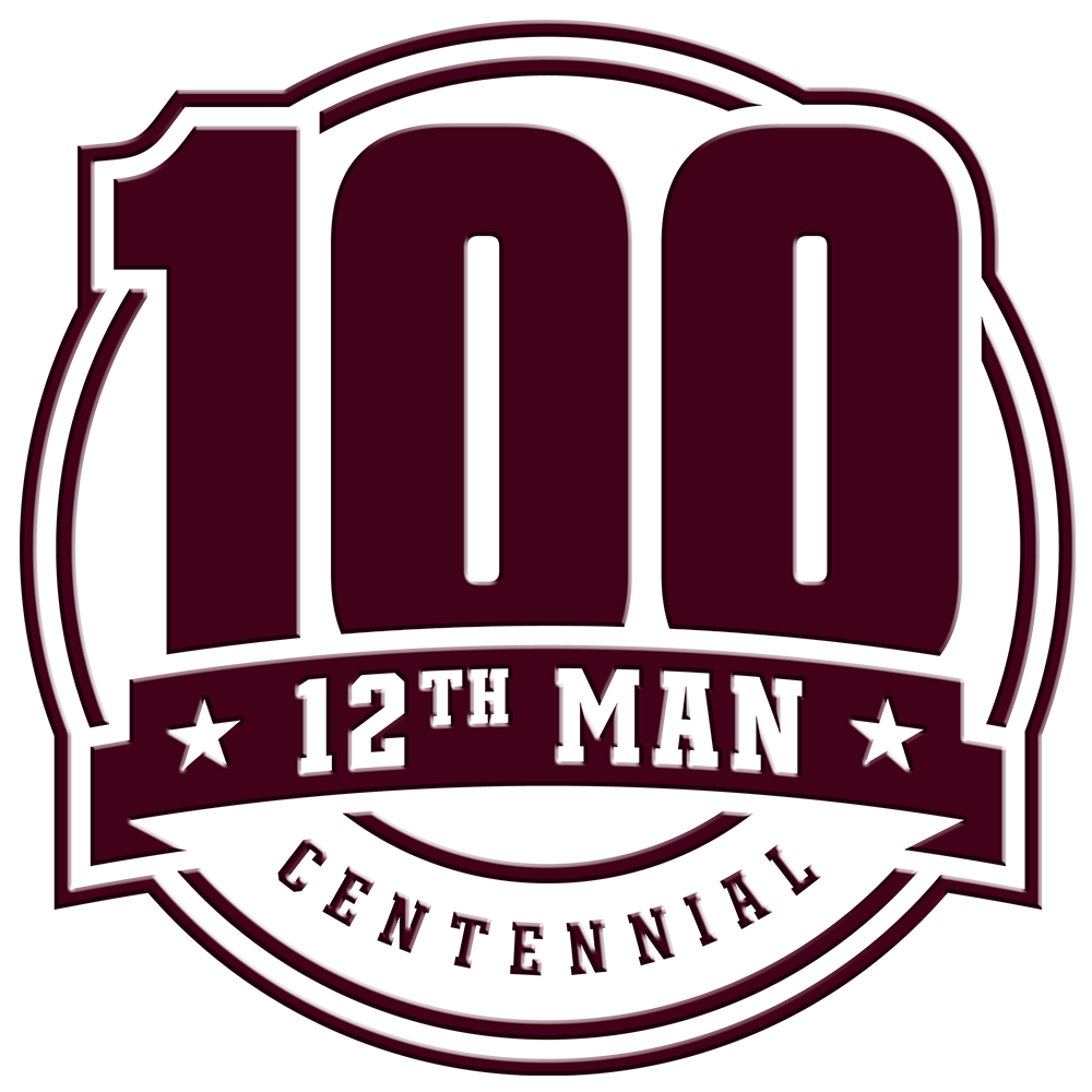 Texas A&M - 100 12th Man Centennial Seal Clear Single Layer Dimensional