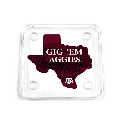 Texas A&M - Gig 'Em Aggies Drink Coaster