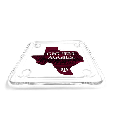 Texas A&M - Gig 'Em Aggies Drink Coaster