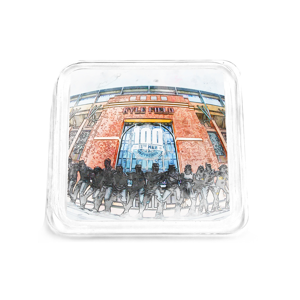 Texas A&M - War Hymn 12th Man Centennial Drink Coaster