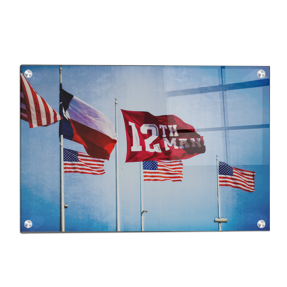 Texas A&M - 12th Man Flags - College Wall Art #Canvas