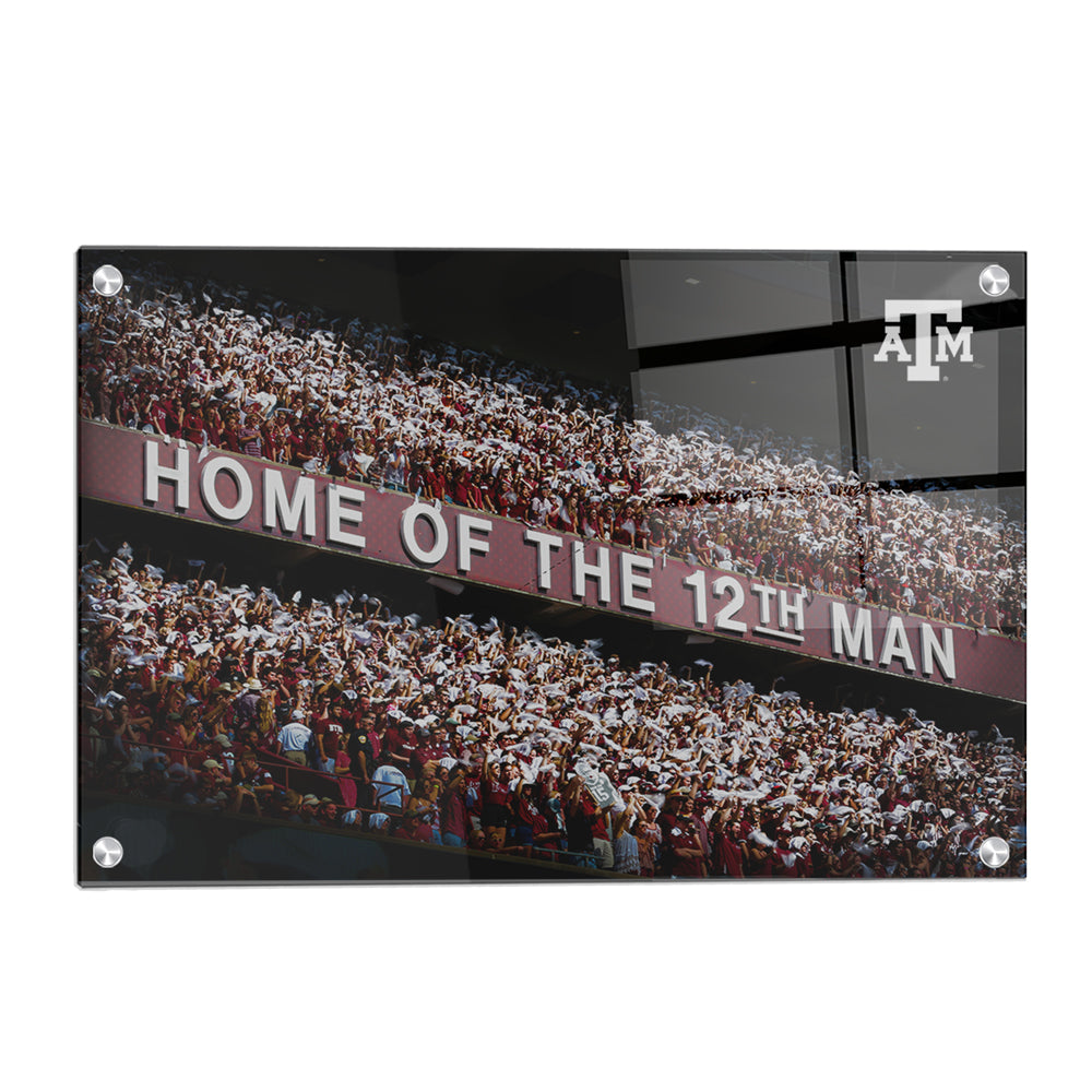 Texas A&M - Home of the 12th Man - College Wall Art #Canvas