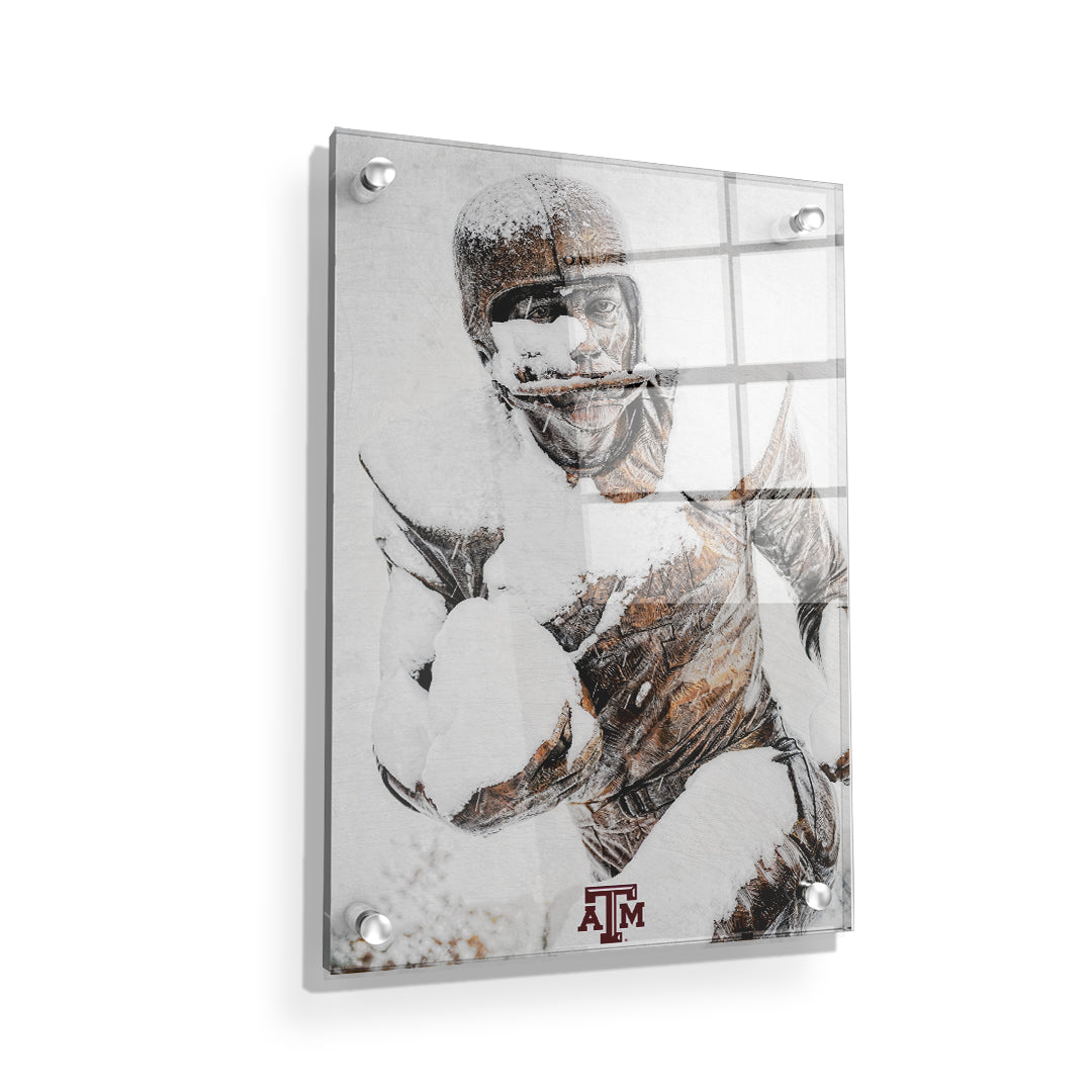Texas A&M - Football Snow - College Wall Art #Canvas