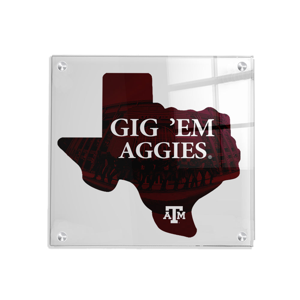 Texas A&M - GIG 'EM Aggies -  College Wall Art  #Canvas
