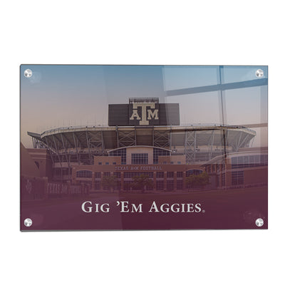 Texas A&M - GIG 'EM Aggies Football - College Wall Art #Acrylic
