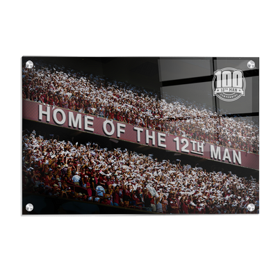 Texas A&M - Home of the 12th Man Centenial Seal - College Wall Art #Acrylic