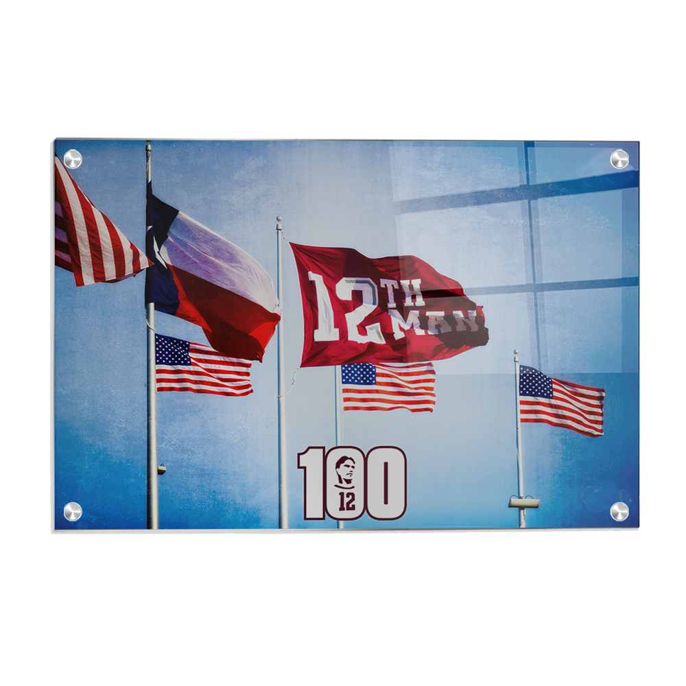 Texas A&M - 12th Man Flag Centenial - College Wall Art #Canvas