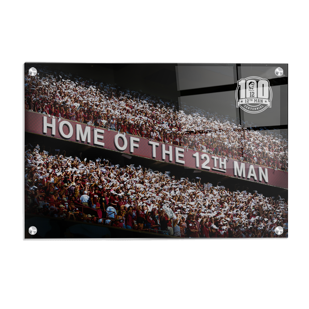 Texas A&M - Home of the 12th Man Centenial - College Wall Art #Canvas