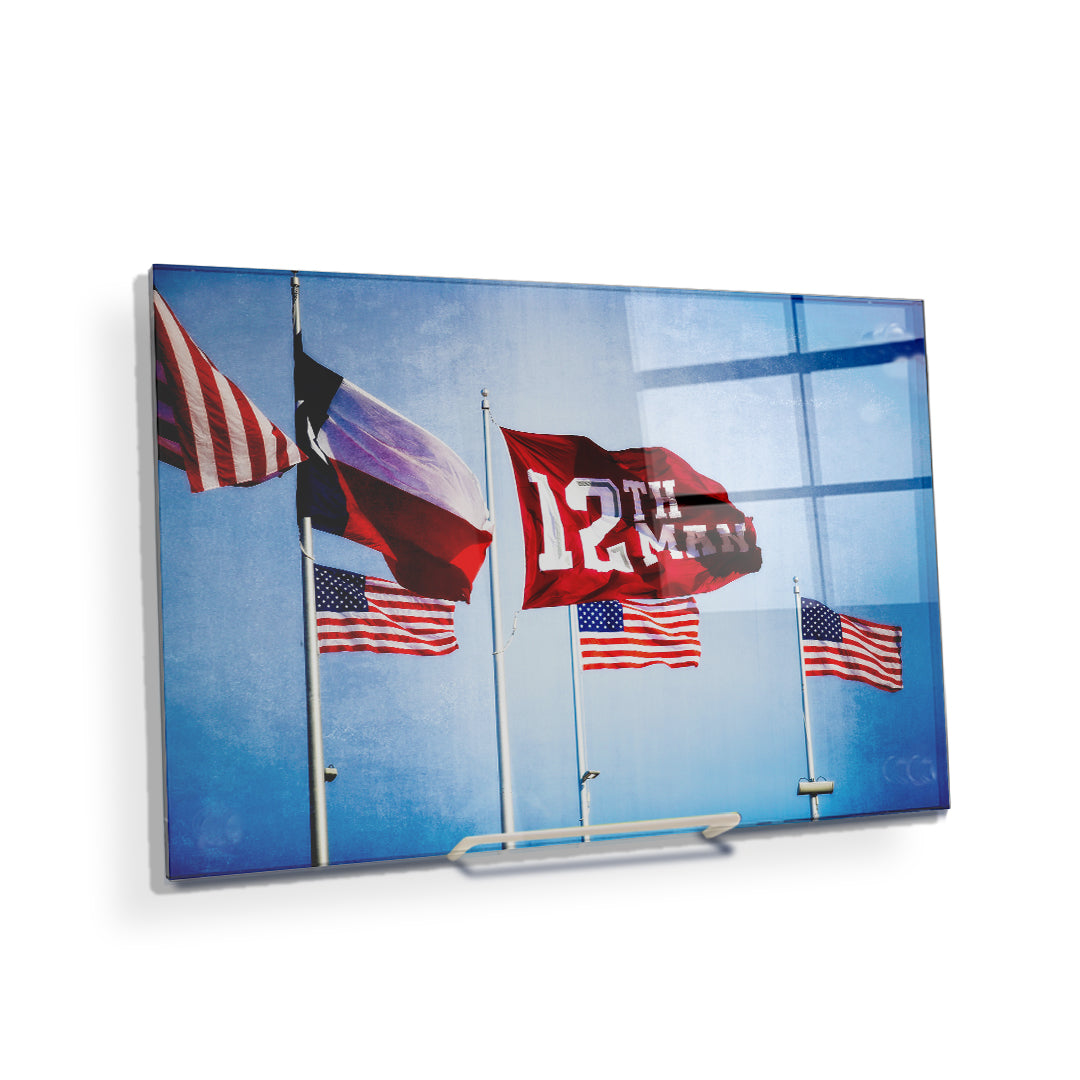 Texas A&M - 12th Man Flags - College Wall Art #Canvas