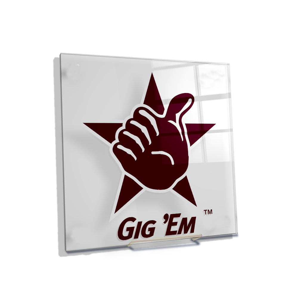 Texas A&M - Gig 'Em - College Wall Art #Canvas