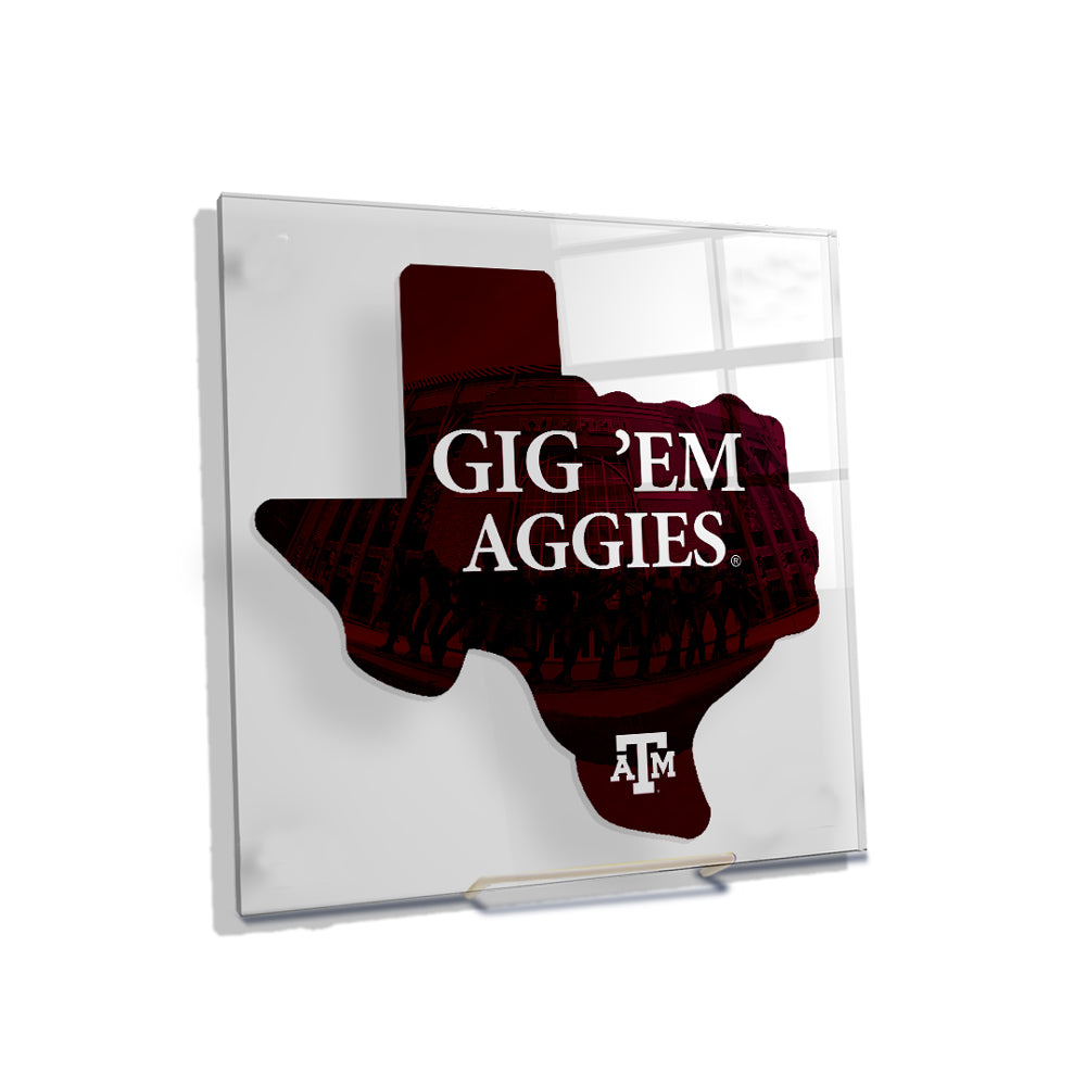 Texas A&M - GIG 'EM Aggies -  College Wall Art  #Canvas